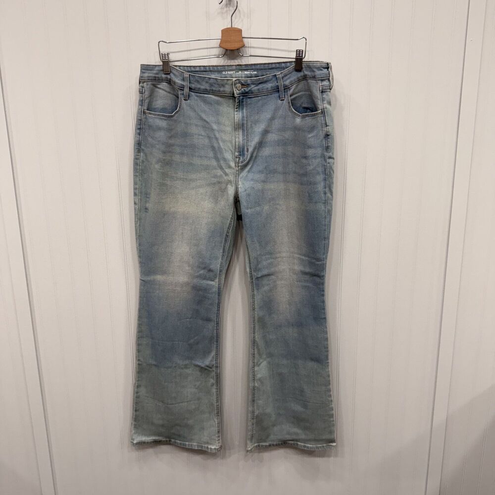 Old Navy Women's Size 18 Blue High-Rise Light Wash Wow Flare Denim Jeans